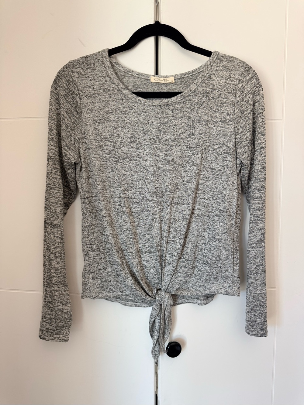 Olivia Rae Grey Knit Long Sleeve Top